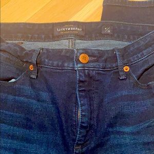 Lucky Brand dark wash Hayden crop